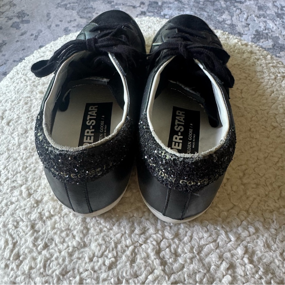Golden Goose Black Leather & Suede Sneakers - Picture 3 of 8